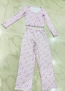 SAVANA Cute Floral Print Pajama Set