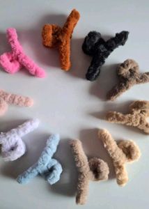 Fuzzy Claw Hair Fur Clips Pack Of 2