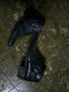 Black Leather Ankle Boots