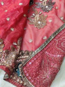 Stunning  Embellished Saree with blouse 🏵️