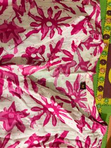 cotton flower printed dress