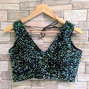 Sparkling Sequin velvet Blouse