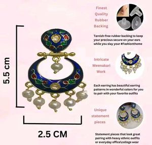 combo pack of 2 Purple Jhumka Blue Jhumkhas
