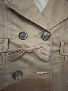 YK Suede Jacket 4-5yrs In Olive /khakhi Color