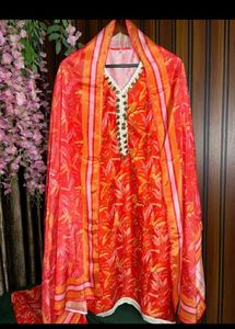 Vibrant Floral Kurta Set with Embellishments