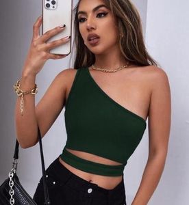Stylish One-Shoulder Crop Top
