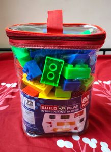Kids Build to Play Interlocking Blocks