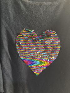 Stylish ONLY Top with Heart Sequin bust 44