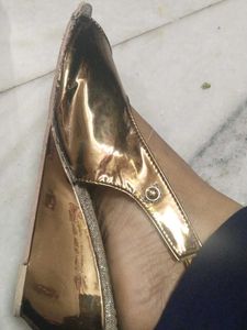 Elegant Metallic Slingback Heels