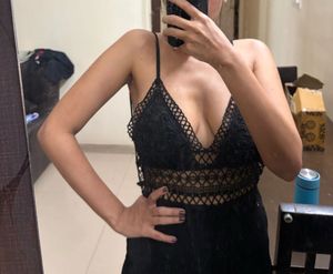 Black backless jumpsuit