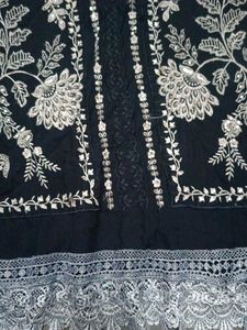 Embroidere navy blue Kurta Set