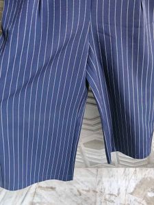 Navy Striped Culotte Jumpsuit