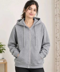 Gray Zip-Up Hoodie