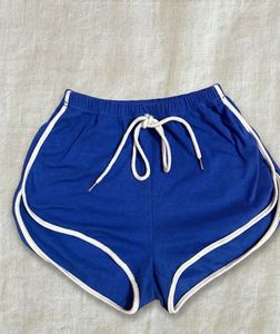 Blue Dolphin Shorts with White Trim