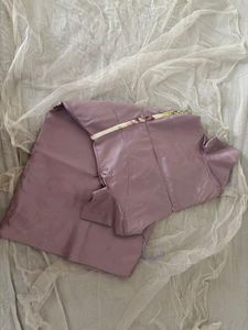 Lavender Sleeveless Satin Dress