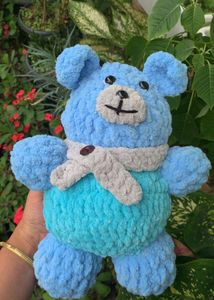 Handmade Blue Teddy Bear Toy
