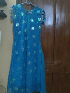 Sparkling Blue Ethnic kurta