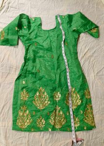 Green Embroidered Kurta Set