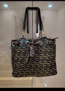 Chic Monogram Print Shoulder Bag