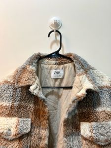 Cozy Crop Plaid Fleece Jacket