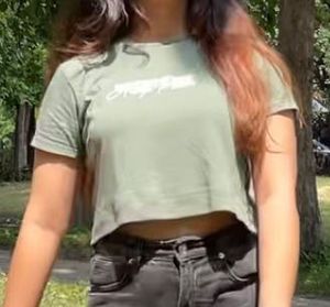 Zudio Green Cropped T-Shirt