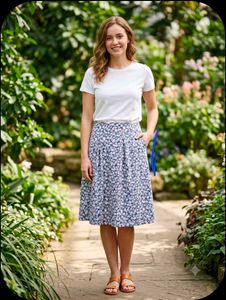 Imported Floral Print Mini Skirt