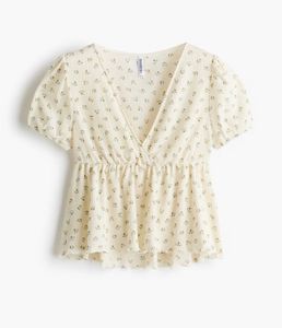 Chic Floral Wrap Peplum Top first pic is inspo