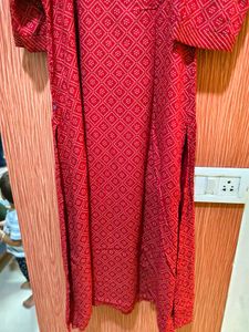Avaasa red printed kurta