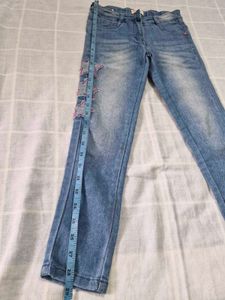 Girls Blue Denim Jeans with Stars