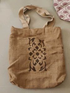 Stylish Jute Tote Bag with Print