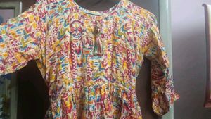 Pretty colourful short kurti