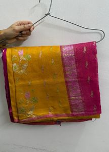 Beautiful Pink Floral Saree