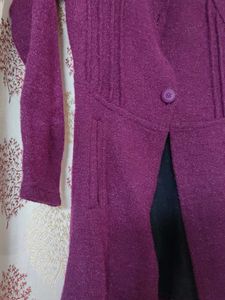 Purple Knit Coat