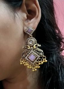 Exquisite Oxidized Jhumka Earrings