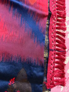 Beautiful Pink &amp; Blue Saree with Tassels