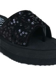 Sparkly Platform Slides