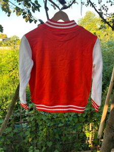 Orange &amp; White Varsity Jacket
