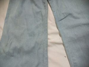 Stretchable Blue Denim Palazzo Pants