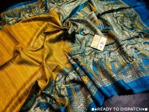 Brand New Silk Marked Ghicha Kalamkari Saree