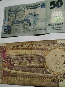 50 Rupees + Naira Note