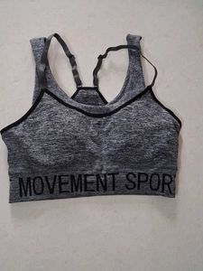 M Grey "MOVEMENT SPORT" Sports Bra