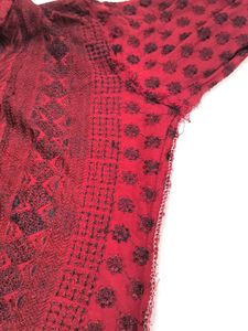 Maroon Chikankari Kurta &amp; Plazo Pant Set