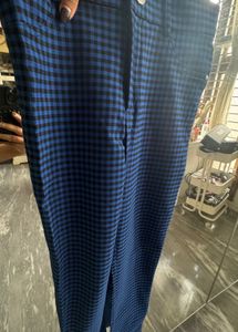 Zara Blue & Black Gingham Pants