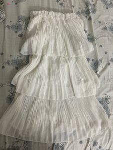 White Tiered skirt