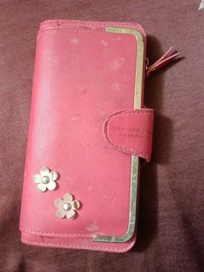 Red Floral Wallet