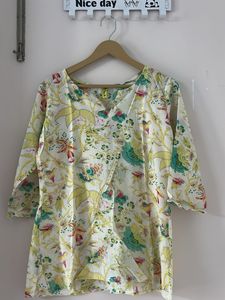 Floral Print Cotton Kurta