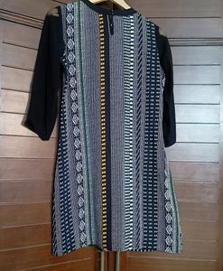 AND Brand Black Printed Casual Regular Fit Dress