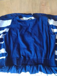 Max Blue Striped Dress 👗- Size M/12