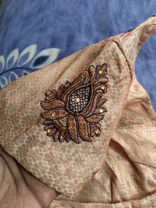 Elegant Peach Kanjeevaram Silk fancy Saree