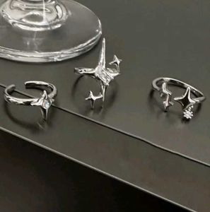 Sparkling Star Rhinestone Ring Set